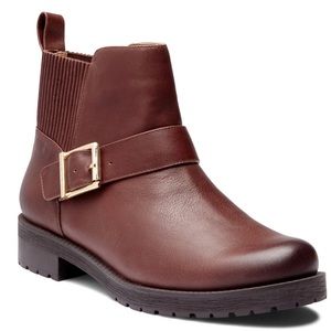 Vionic Chocolate Brown Leather Boots